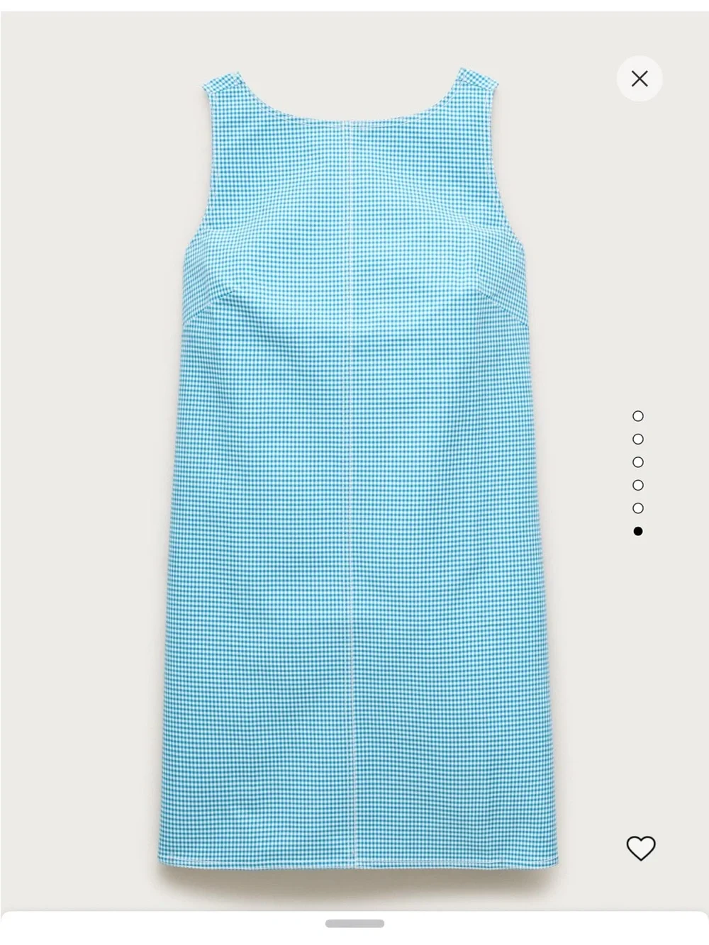 Light Blue Gingham Shift Dress
